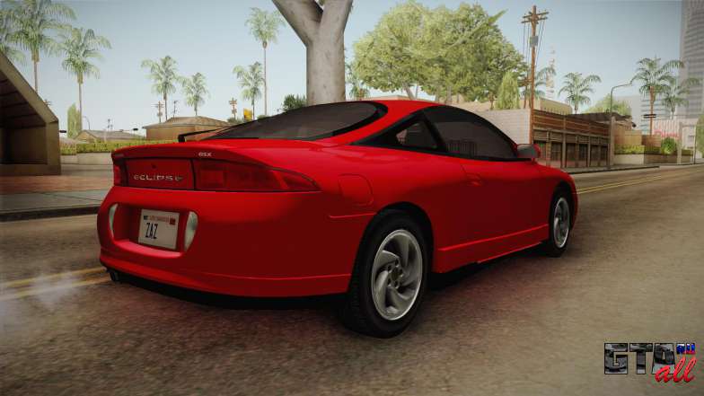 Mitsubishi Eclipse GSX 1995 Dirt IVF для GTA San Andreas сзади