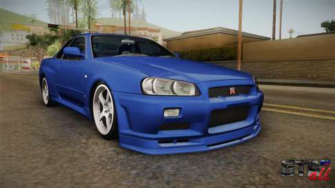 Nissan Skyline GT-R34 Tunable для GTA San Andreas вид спереди