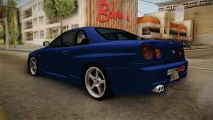 Nissan Skyline GT-R34 Tunable для GTA San Andreas задняя часть