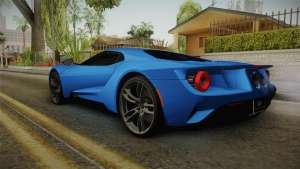 Ford GT 2017 для GTA San Andreas вид сзади