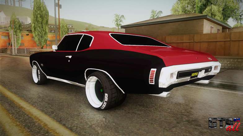 Chevrolet Chevelle SS 1970 Drag Racing Tuned для GTA San Andreas вид сзади