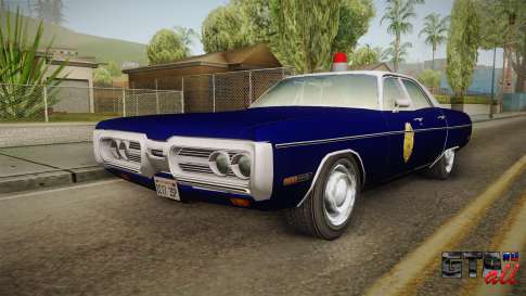 Plymouth Fury 1969 Kansas State Police для GTA San Andreas вид спереди