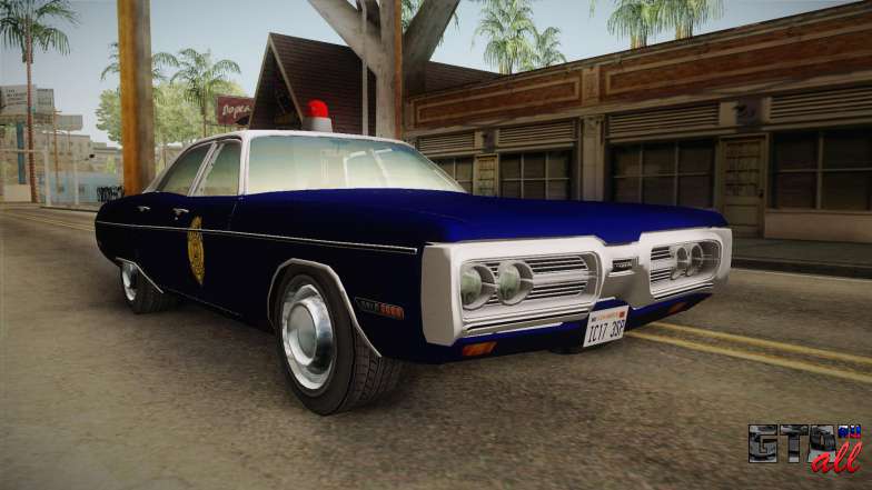 Plymouth Fury 1969 Kansas State Police для GTA San Andreas передняя часть