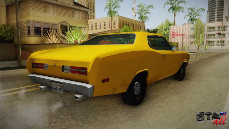 Plymouth Duster 1972 для GTA San Andreas вид задней части