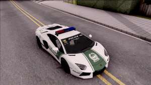 Lamborghini Aventador LP700-4 Dubai HS Police для GTA San Andreas общий вид