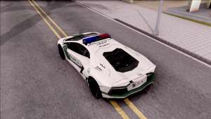 Lamborghini Aventador LP700-4 Dubai HS Police для GTA San Andreas вид сверху