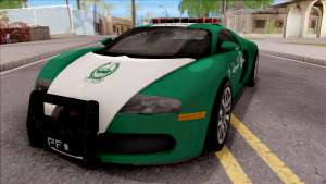 Bugatti Veyron Dubai High Speed Police для GTA San Andreas вид спереди