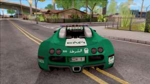 Bugatti Veyron Dubai High Speed Police для GTA San Andreas вид сзади