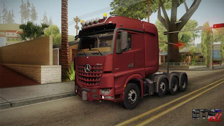 Mercedes-Benz Arocs SLT 4163 8x4 Euro 6 v1 для GTA San Andreas вид спереди