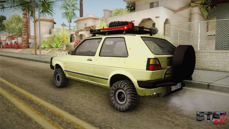 Volkswagen Golf Mk2 Country для GTA San Andreas вид сзади