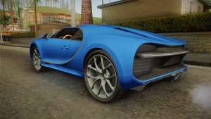 Bugatti Chiron Spyder для GTA San Andreas вид сзади