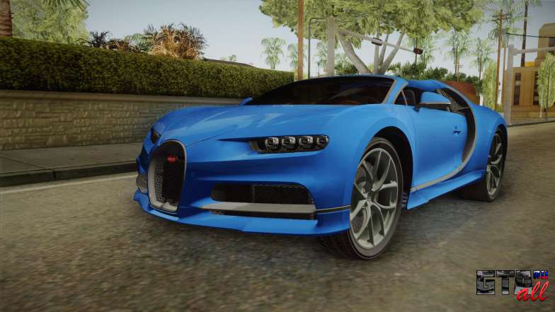 Bugatti Chiron Spyder для GTA San Andreas общий вид