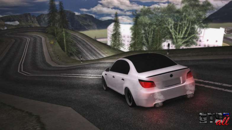 BMW M5 E60 для GTA San Andreas вид сзади