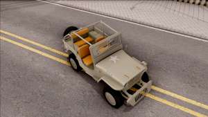 Jeep Willys MB 1945 для GTA San Andreas вид сверху