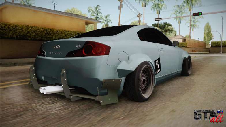 Infiniti G35 Rocket Bunny для GTA San Andreas вид сзади