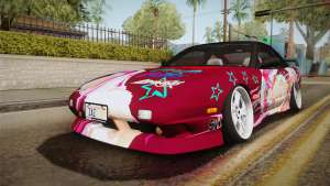 Nissan 240SX Ousawa Miu Itasha для GTA San Andreas вид спереди