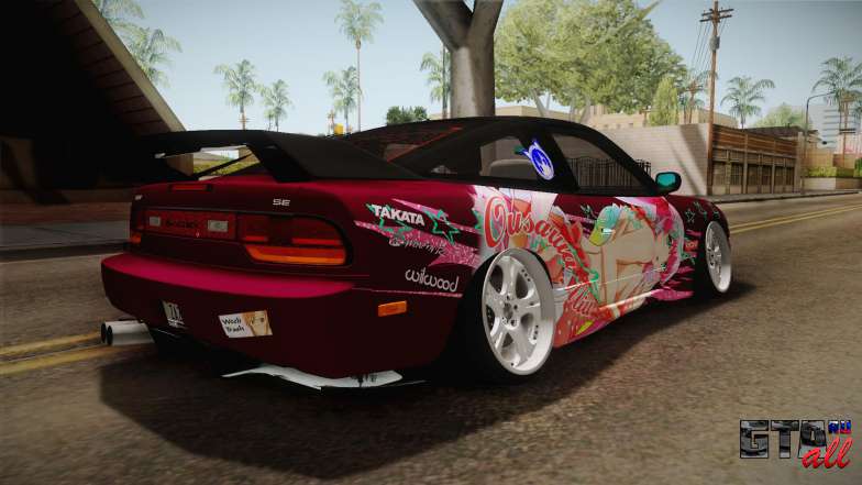 Nissan 240SX Ousawa Miu Itasha для GTA San Andreas вид сзади