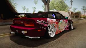 Nissan 240SX Ousawa Miu Itasha для GTA San Andreas вид сзади