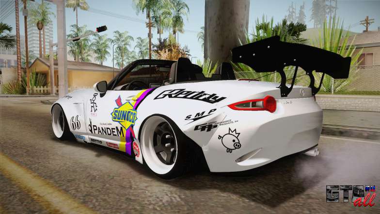 Mazda MX-5 ND Pandem 2016 для GTA San Andreas вид сзади