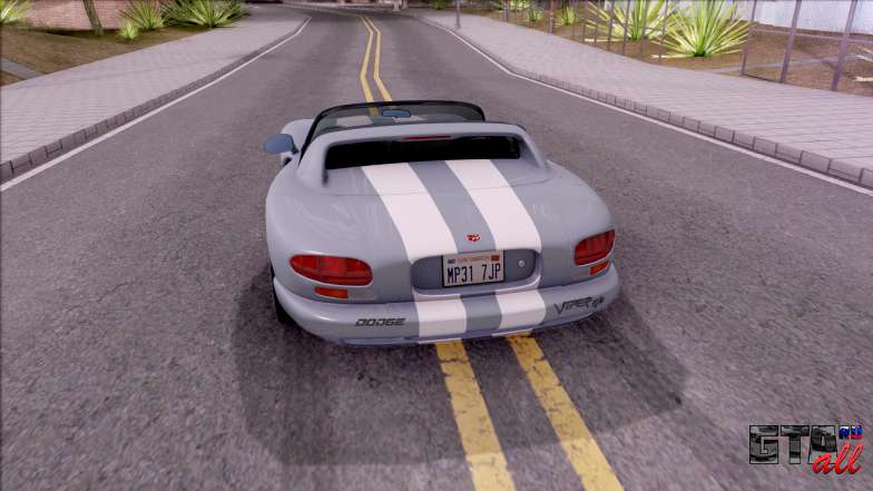 Dodge Viper RT/10 для GTA San Andreas вид сзади