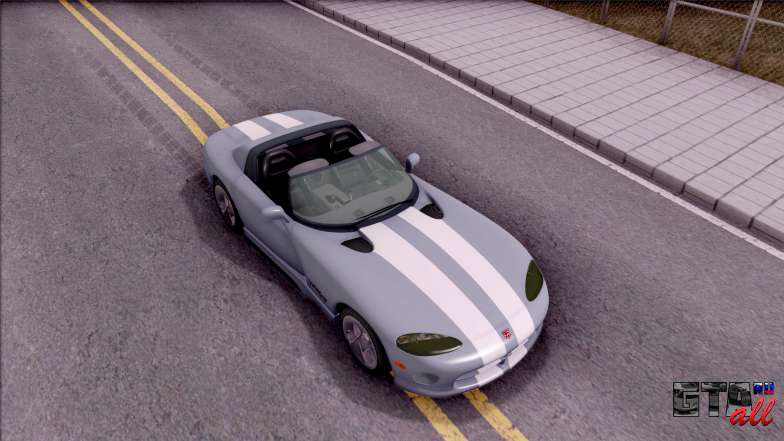 Dodge Viper RT/10 для GTA San Andreas вид сверху