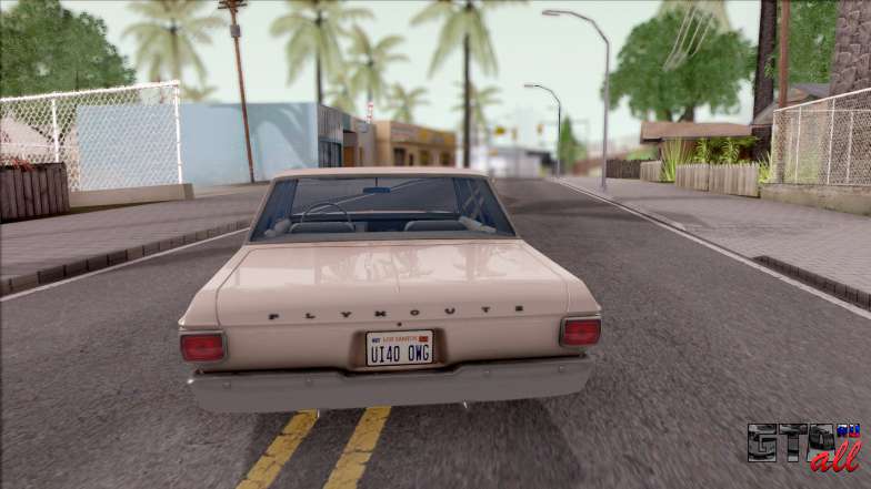 Plymouth Belvedere 1965 для GTA San Andreas вид сзади