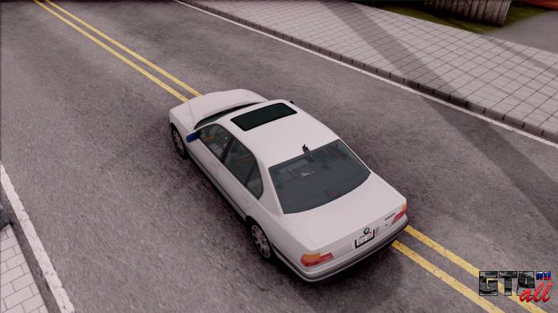 BMW 750i E38 1996 для GTA San Andreas вид сверху