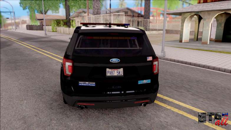 Ford Explorer Police Interception для GTA San Andreas вид сзади