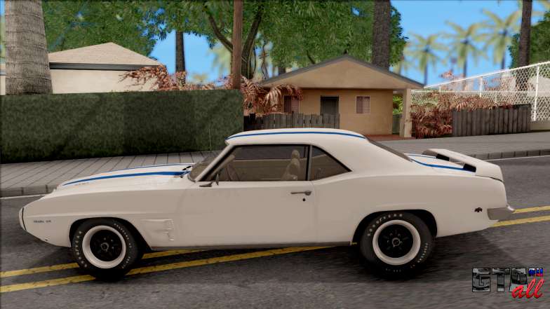 Pontiac Firebird Trans Am Coupe 1969 для GTA San Andreas вид сбоку