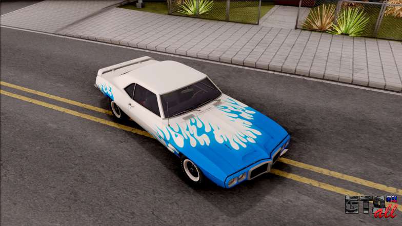 Pontiac Firebird Trans Am Coupe 1969 для GTA San Andreas вид сверху