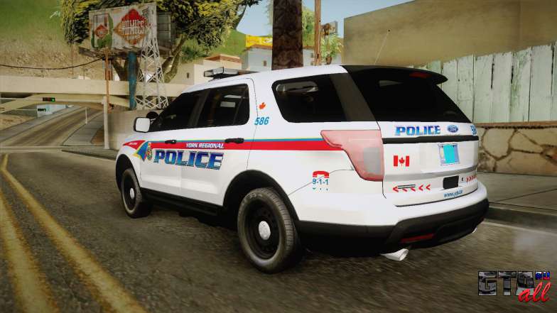 Ford Explorer 2012 YRP для GTA San Andreas вид сзади