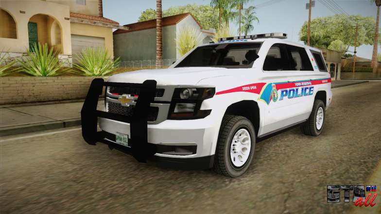 Chevrolet Tahoe PPV 2016 YRP для GTA San Andreas вид спереди