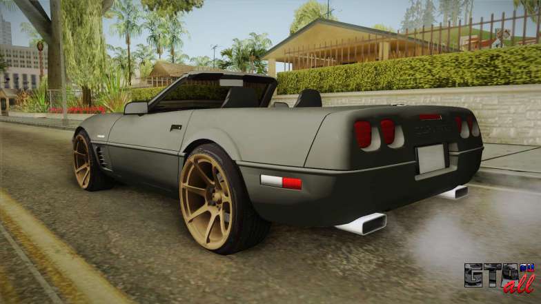 Chevrolet Corvette C4 Cabrio Drift 1996 для GTA San Andreas вид сзади