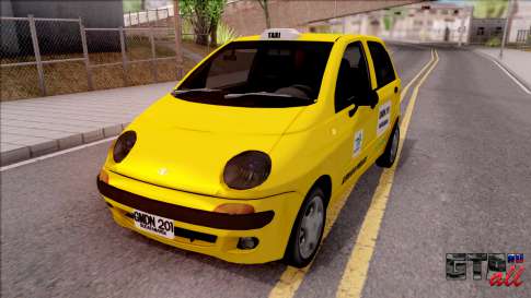 Daewoo Matiz Taxi для GTA San Andreas вид спереди