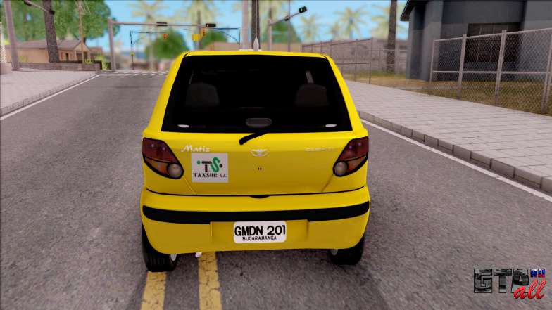 Daewoo Matiz Taxi для GTA San Andreas вид сзади