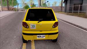 Daewoo Matiz Taxi для GTA San Andreas вид сзади