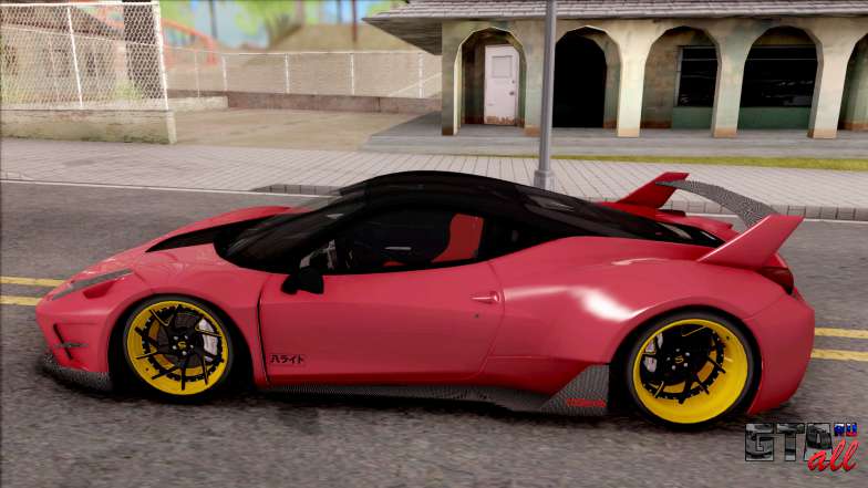 Ferrari 458 Italia Misha Design для GTA San Andreas вид сбоку