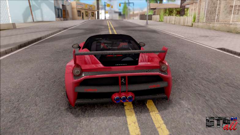 Ferrari 458 Italia Misha Design для GTA San Andreas вид сзади