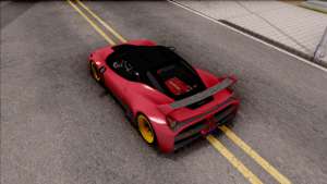 Ferrari 458 Italia Misha Design для GTA San Andreas вид сверху