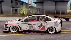 Mitsubishi Lancer Evolution X KC Itasha для GTA San Andreas вид сбоку