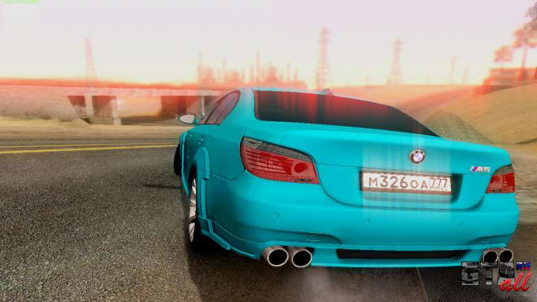 BMW M5 E60 JoRick для GTA San Andreas фары и выхлопные трубы