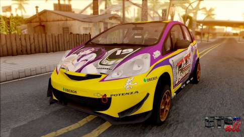 Honda Jazz RS W Rize Tedeza Itasha для GTA San Andreas вид спереди