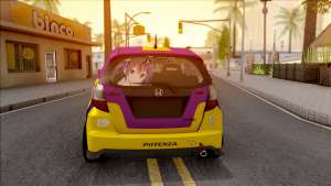 Honda Jazz RS W Rize Tedeza Itasha для GTA San Andreas вид сзади