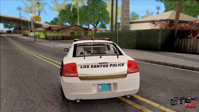 Dodge Charger Los Santos Police Department 2010 для GTA San Andreas вид сзади