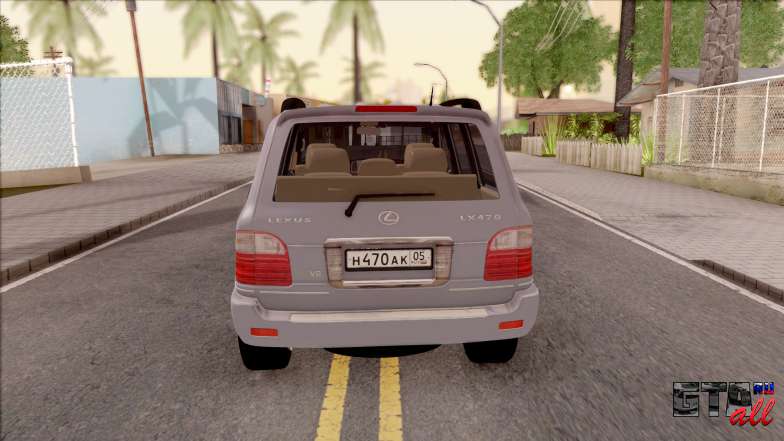 Lexus LX470 2003 для GTA San Andreas вид сзади