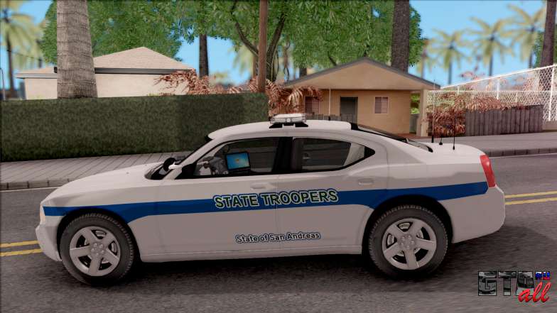 Dodge Charger San Andreas State Troopers 2010 для GTA San Andreas вид сбоку