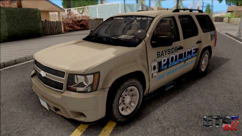 Chevrolet Tahoe Bayside Police Department 2010 для GTA San Andreas вид спереди