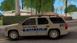 Chevrolet Tahoe Bayside Police Department 2010 для GTA San Andreas вид сбоку