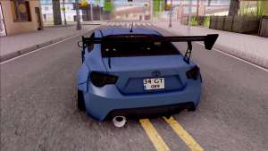 Toyota GT86 для GTA San Andreas вид сзади