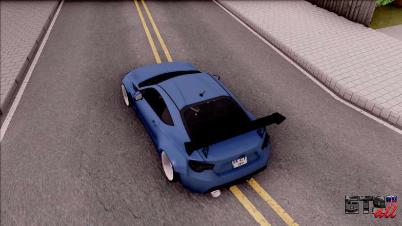 Toyota GT86 для GTA San Andreas вид сверху